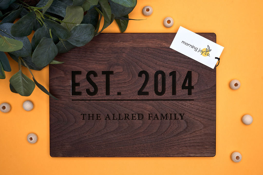 Engrave an Anniversary Year or Move-In Date ('Established In')