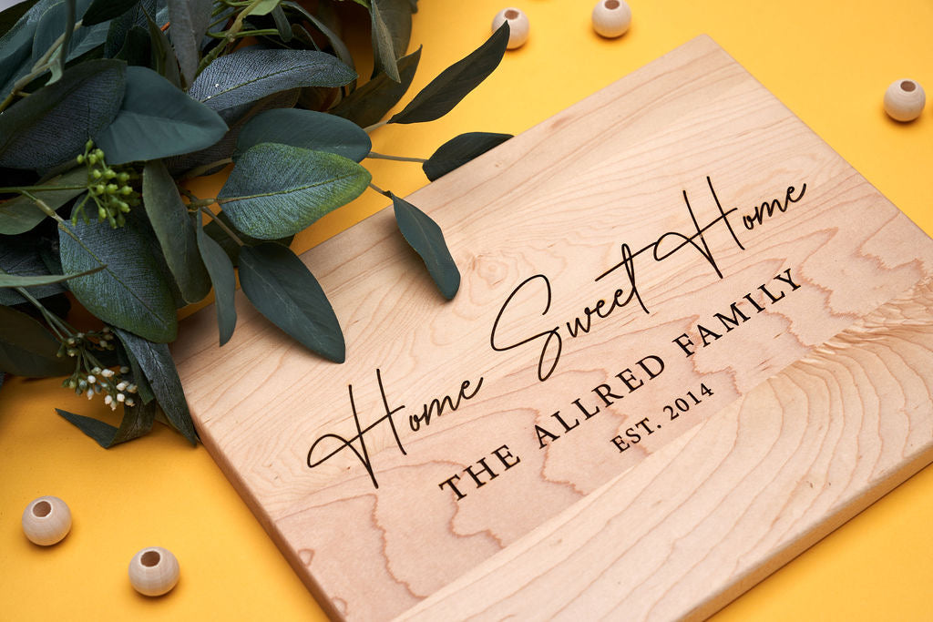 Engrave a Name & Move-In Year ('Home Sweet Home')